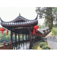 防腐木長廊，風(fēng)雨連廊，園林廊架，產(chǎn)品規(guī)格多樣，可來圖定制